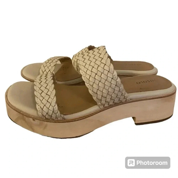 Anthropologie Nisolo Slip On Wooden Open Toe Sandals - Picture 1 of 9